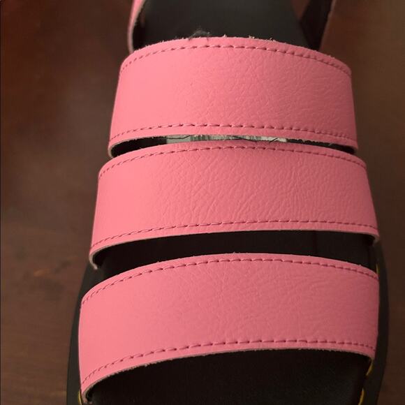 Dr. Martens Women's Pink Blaire Quad Athena Leather Platform Sandals Size 8 - Picture 7 of 13